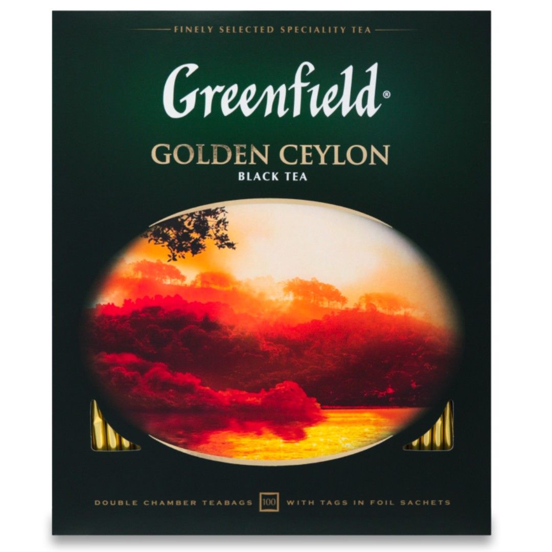 Шай Greenfield Golden Ceylon, қара шай, 100 қалташа / Қалташалардағы шай №2