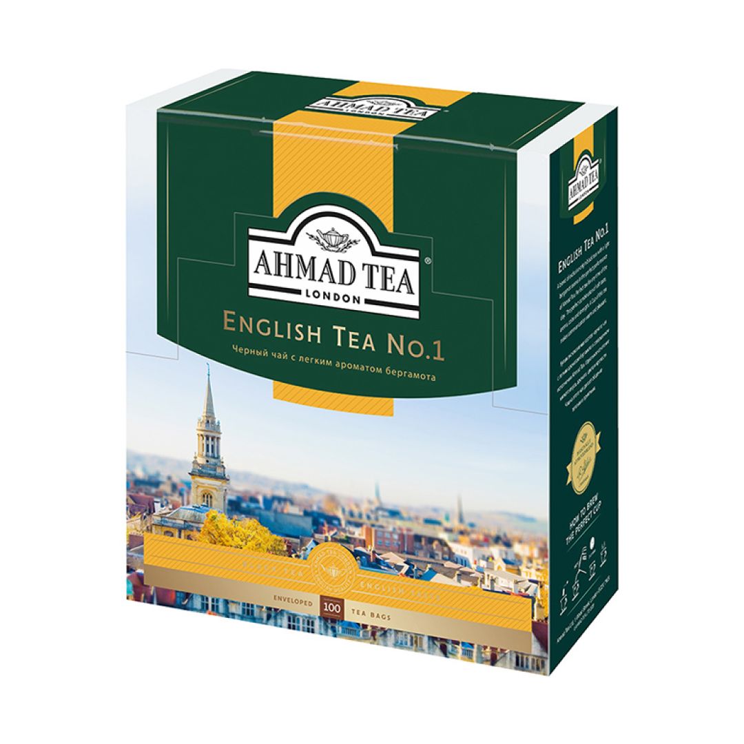 Купить <b>Чай</b> <b>Ahmad</b> English <b>tea</b> № 1, черный, 100 пакетиков: в Алмате, Астане *...