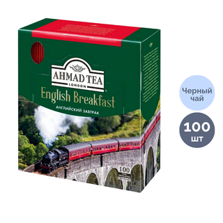 Шай Ahmad English Breakfast, қара шай, 100 қалташа / Қалташалардағы шай