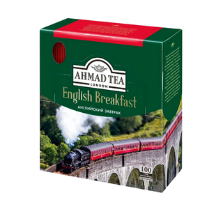 Шай Ahmad English Breakfast, қара шай, 100 қалташа / Қалташалардағы шай