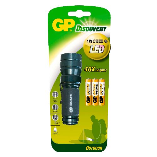 Фонарь светодиодный GP Discovery Home Range LED LOE 203, тип эленментов питания 3xAAA / Фонари