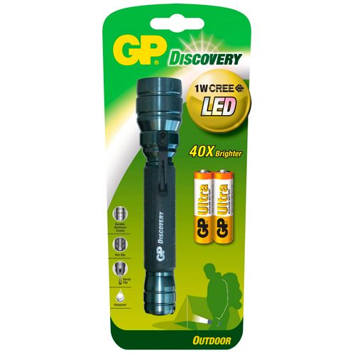Фонарь светодиодный GP Discovery Home Range LED LOE 102, тип эленментов питания 2xAA / Фонари