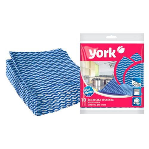 Салфетки перфорированные York "Macarena", размер 34*35 см, в комплекте 10 шт. / Салфетки хозяйственные