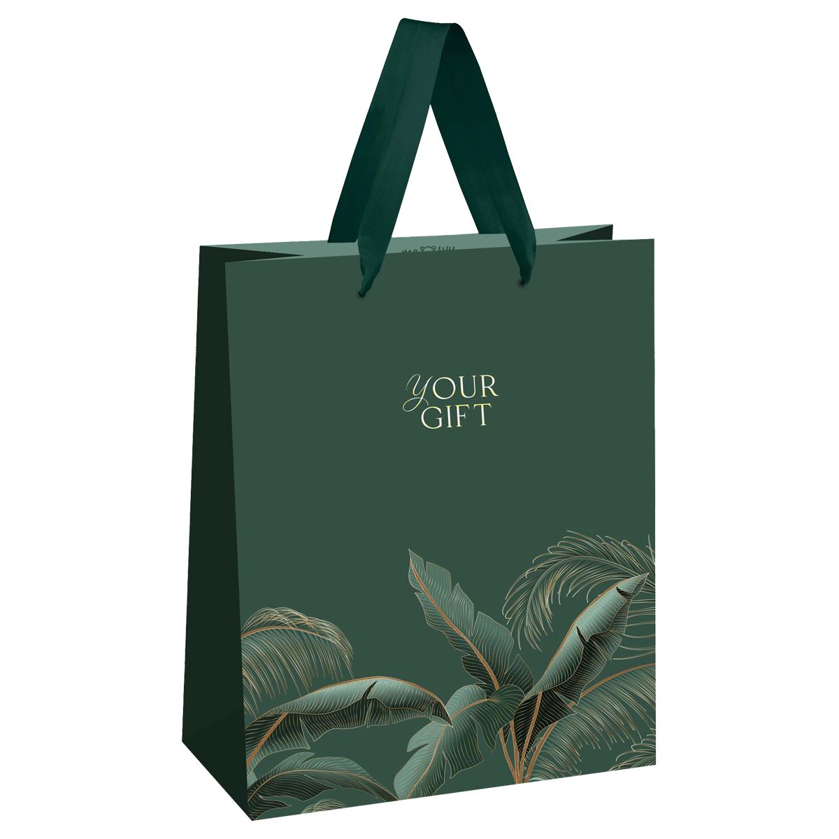 Пакет подарочный Meshu "Мир тропиков", размер 26*32*12 см, матовая ламинация / Упаковка подарков