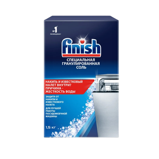 Ыдыс жуғыш машинаға арналған тұз Finish, 1,5 кг / Ыдыс жуғыш машина құралдары