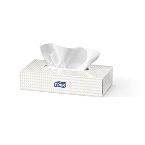 Салфетки косметические Тork Premium Facial Tissue. 2-х слойные, 100 шт, размер листа 20*21 см, белые / Салфетки бумажные