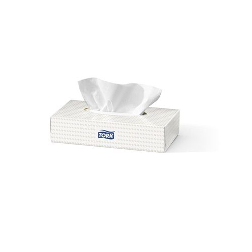 Салфетки косметические Тork Premium Facial Tissue. 2-х слойные, 100 шт, размер листа 20*21 см, белые / Салфетки бумажные №2