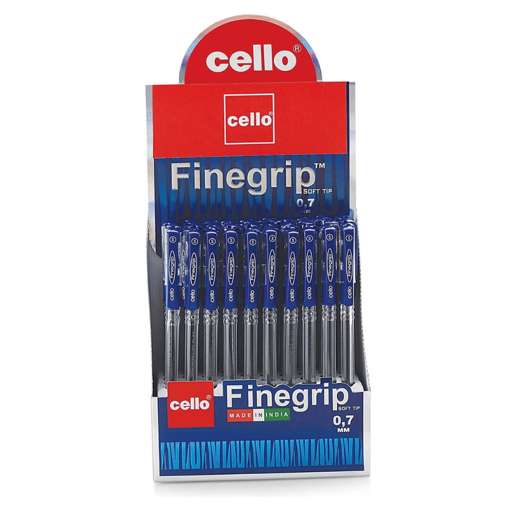 Шарлы қалам Cello "Finegrip", 0,7 мм, көк, баға бір дана үшін / Автоматты емес шарлы қаламдар №3