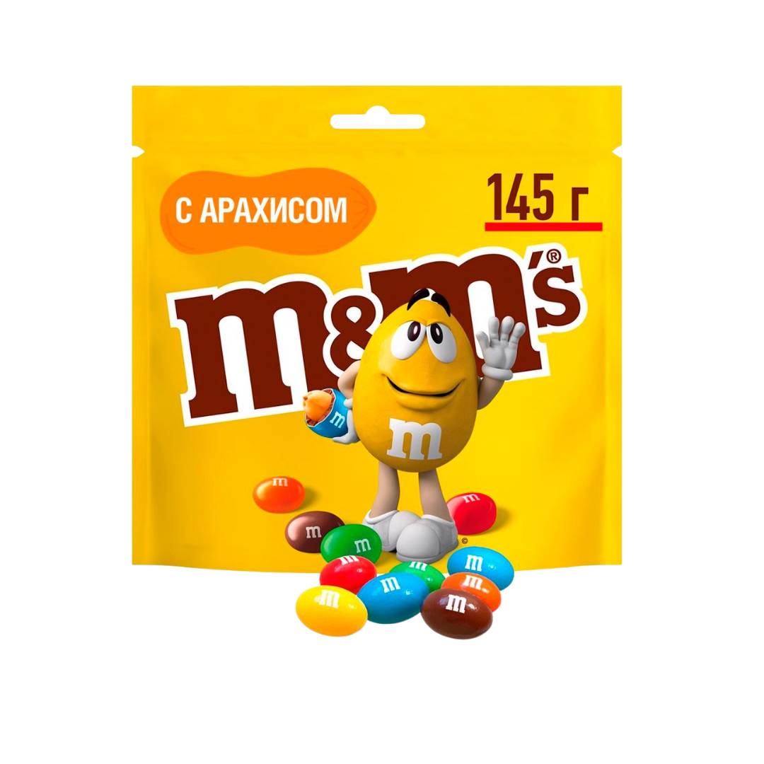 Драже M&M's, жержаңғақпен, 145 гр / Кәмпиттер