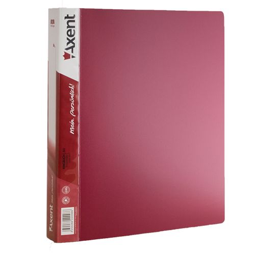Папка файловая на 30 файлов Axent, А4 формат, корешок 27 мм, бордовая / Папки файловые