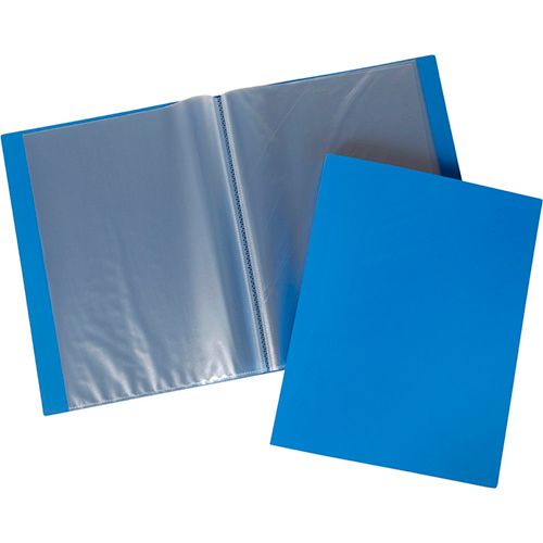 Папка файловая на 40 файлов Berlingo "Line", А4 формат, корешок 20 мм, синяя / Папки файловые