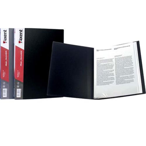 Папка файловая на 20 файлов Axent, А4 формат, корешок 15 мм, серый / Папки файловые №2