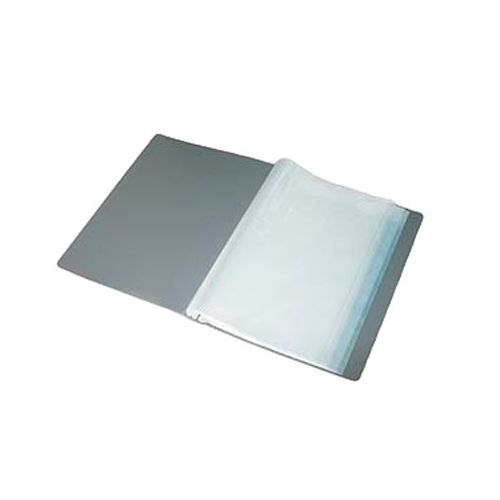 Папка файловая на 20 файлов Axent, А4 формат, корешок 15 мм, серый / Папки файловые №3