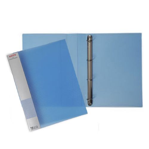 Папка Berlingo, А4 формат, на 4 кольцах, корешок 40 мм, проозрачный синий / Папки на кольцах