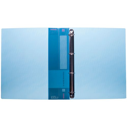 Папка Berlingo, А4 формат, на 4 кольцах, корешок 40 мм, проозрачный синий / Папки на кольцах №2