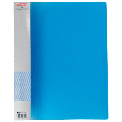 Папка Berlingo, А4 формат, на 4 кольцах, корешок 40 мм, проозрачный синий / Папки на кольцах №3