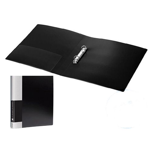 Папка Berlingo, А4 формат, на 2 кольцах, корешок 27 мм, черная / Папки на кольцах