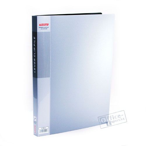 Папка с пружинным скоросшивателем Berlingo, А4 формат, корешок 21 мм, серый металлик / Скоросшиватели пластиковые