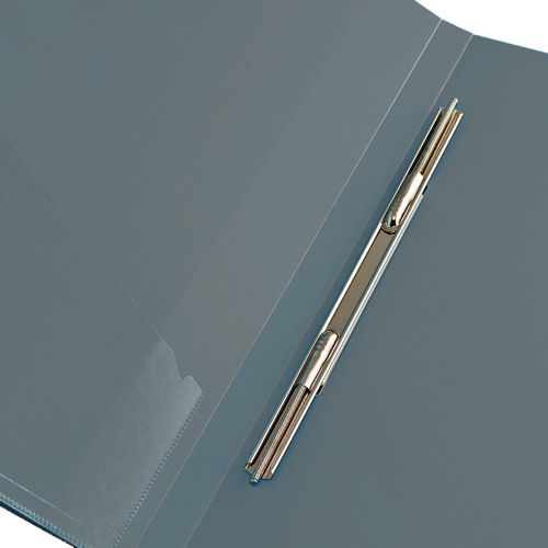 Папка с пружинным скоросшивателем Berlingo, А4 формат, корешок 21 мм, серый металлик / Скоросшиватели пластиковые №2