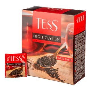 Чай Tess High Ceylon, черный, 100 пакетиков / Чай пакетированный