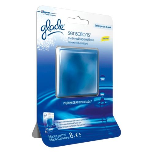 Освежитель воздуха Glade Sensations "Родниковая прохлада", сменный аромаблок, 8 гр / Освежители воздуха