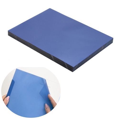 Обложки для переплета пластиковые Bindermax, А4, 200 мкм, полупрозрачные синие, 100 шт. / Пластиковые обложки