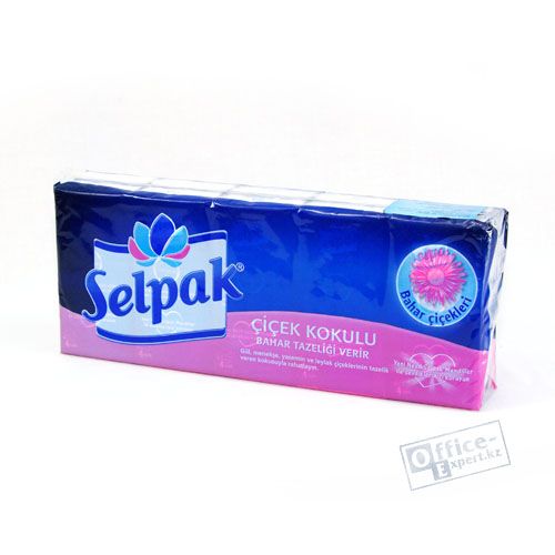 Носовые платочки Selpak с парфюмом, 10 шт в упаковке / Платки носовые
