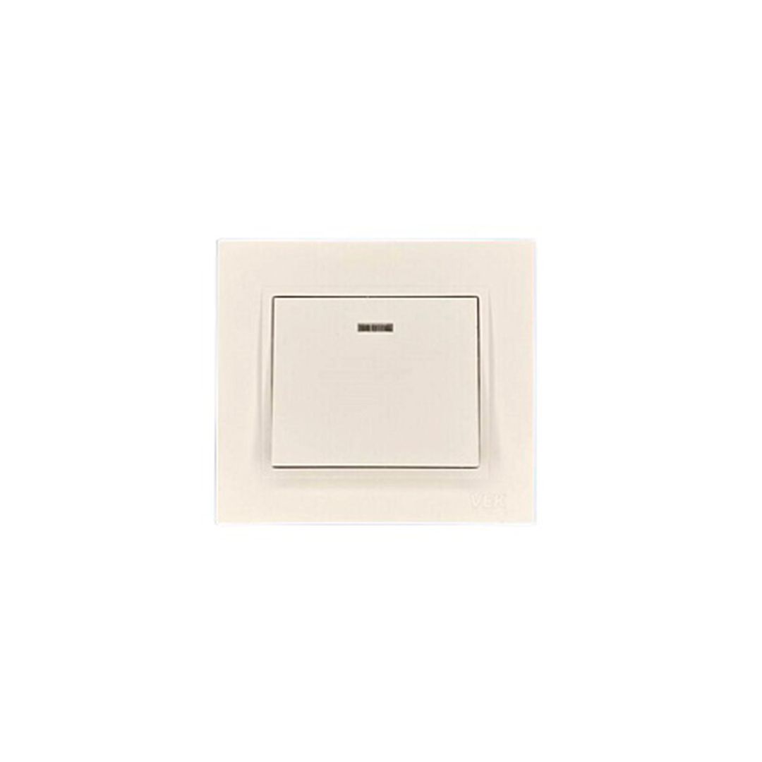 Выключатель одинарный с подсветкой VEK Electric Mango Series 250В/10А,50гр / Сетевые фильтры