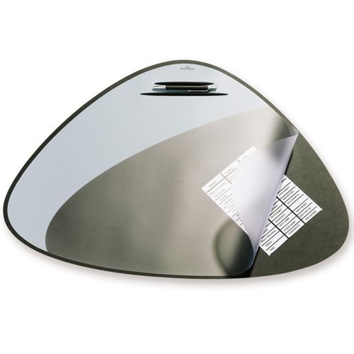 Настольное покрытие Durable VEGAS, 69*51 см, треугольное, прозрачный верхний слой, черное / Коврики настольные