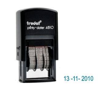Мини-датер Trodat 4810 BANK*, высота шрифта 3,8 мм, металл/пластик / Датеры