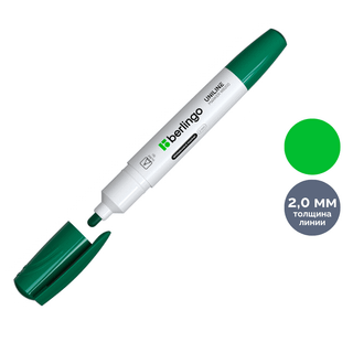 Маркер для доски Berlingo, круглый наконечник, 2 мм, зеленый, цена за штуку / Маркеры для досок