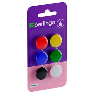 Магниты Berlingo диаметр 2 см, 6 штук в упаковке / Магниты для досок