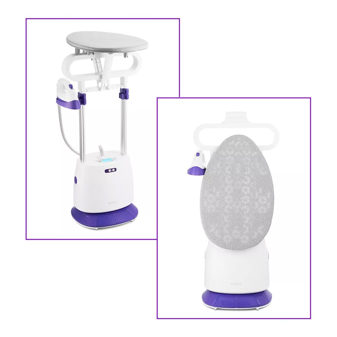 Отпариватель Kitfort КТ-996, мощность 2300 Вт, резервуар 1,6 л, белый/фиолетовый / Уход за одеждой №2 oe.kz Отпариватель Kitfort КТ-996, мощность 2300 Вт, резервуар 1,6 л, белый/фиолетовый / Уход за одеждой №2