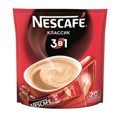 Кофе растворимый Nescafe "3 в 1 Классик", 20 пакетиков / Кофе порционный №2