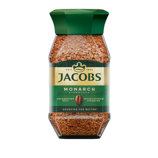 Кофе растворимый Jacobs Monarch, 190 гр, стеклянная банка / Кофе растворимый