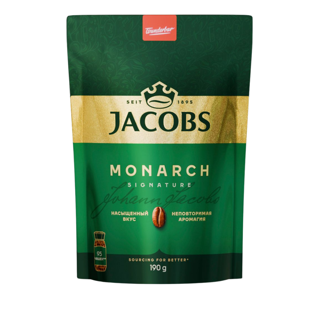 Кофе растворимый Jacobs Monarch, 190 гр, вакуумная упаковка / Кофе растворимый oe.kz Кофе растворимый Jacobs Monarch, 190 гр, вакуумная упаковка / Кофе растворимый
