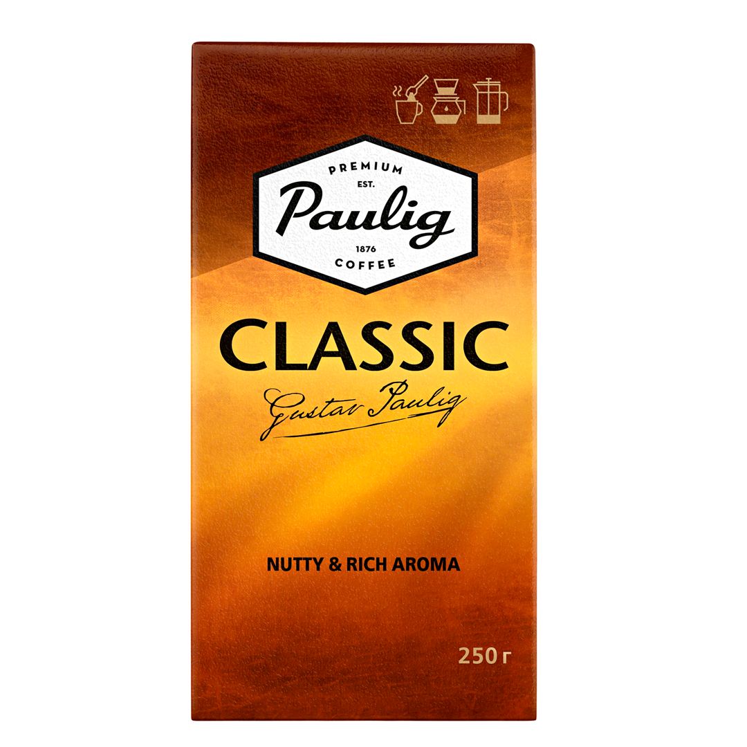 Кофе молотый Paulig Classic, средней обжарки, 500 гр / Кофе молотый