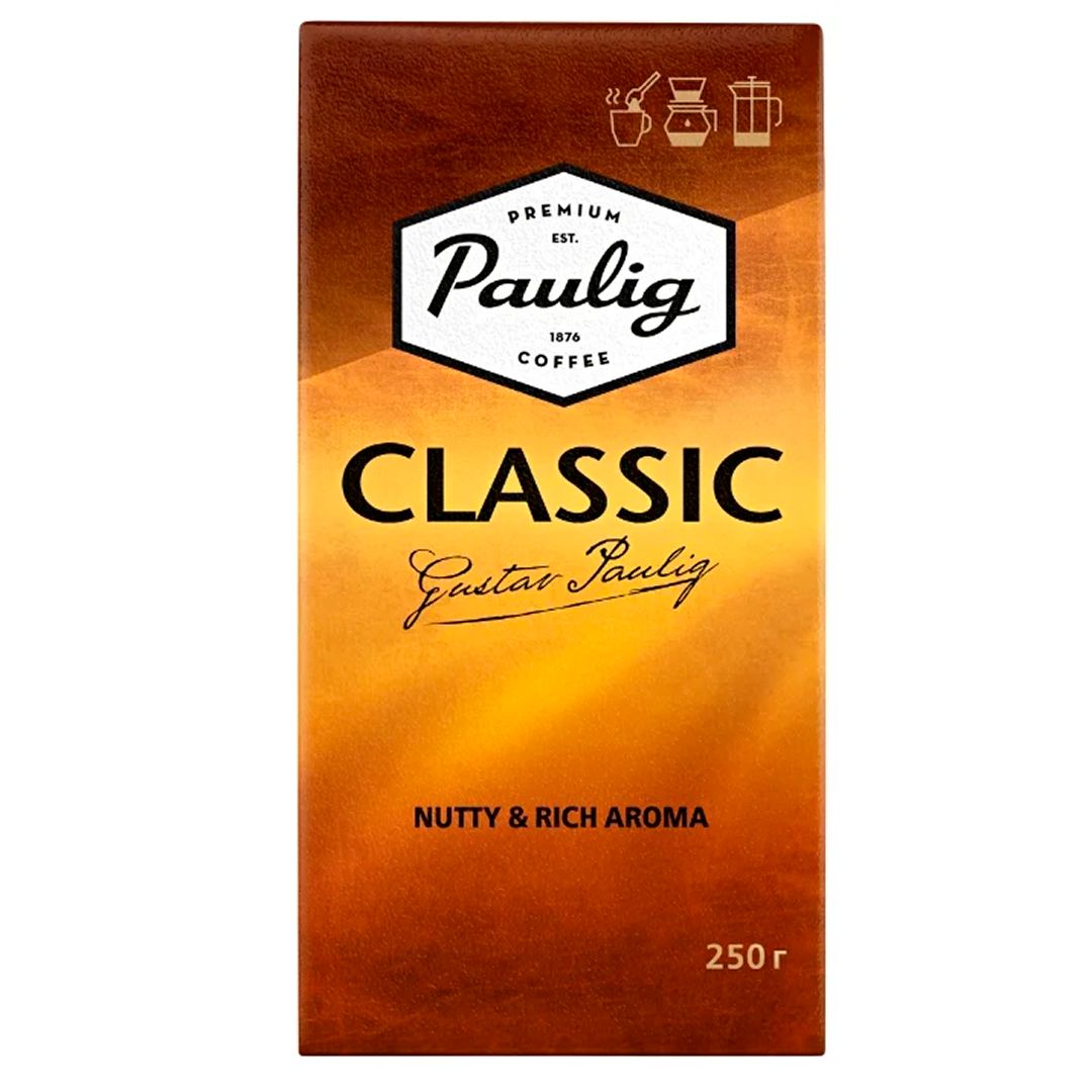 Кофе молотый Paulig Classic, средней обжарки, 250 гр / Кофе молотый
