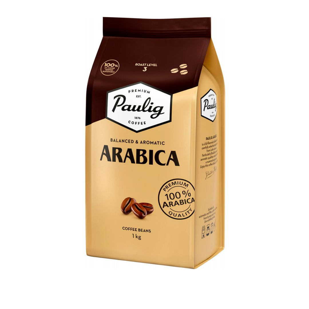 Кофе в зернах Paulig "Arabica", средней обжарки, 1000 гр / Кофе зерновой