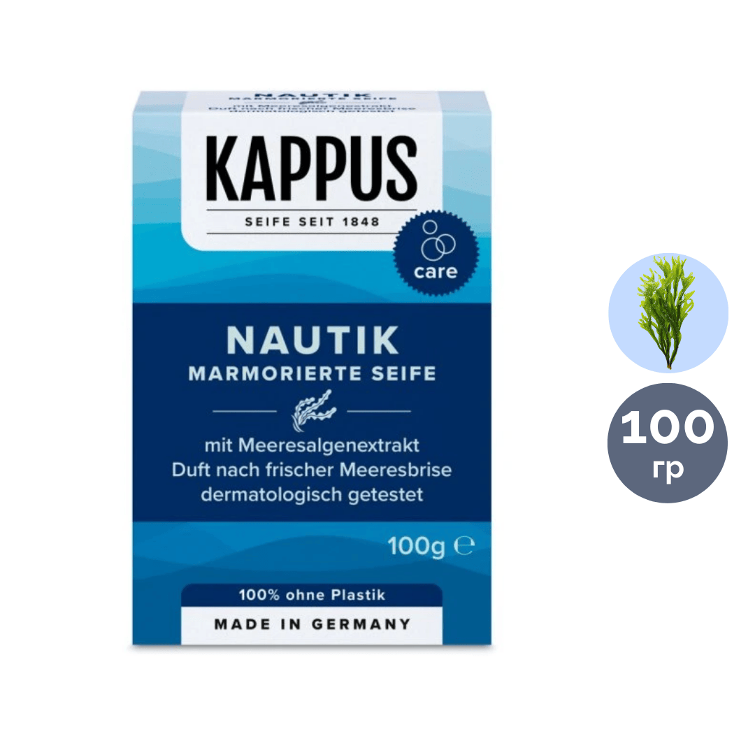 Мыло туалетное Kappus "Nautik", с экстрактом морских водорослей, 100 гр / Мыло кусковое oe.kz Мыло туалетное Kappus "Nautik", с экстрактом морских водорослей, 100 гр / Мыло кусковое