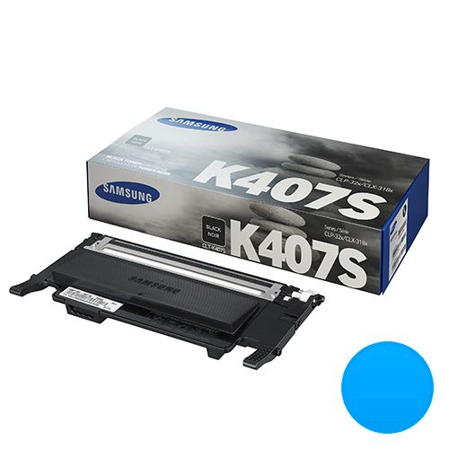 Картридж оригинальный Samsung CLT-C407 CLP-320/325/CLX-3180/3185, голубой / Картриджи  цветные
