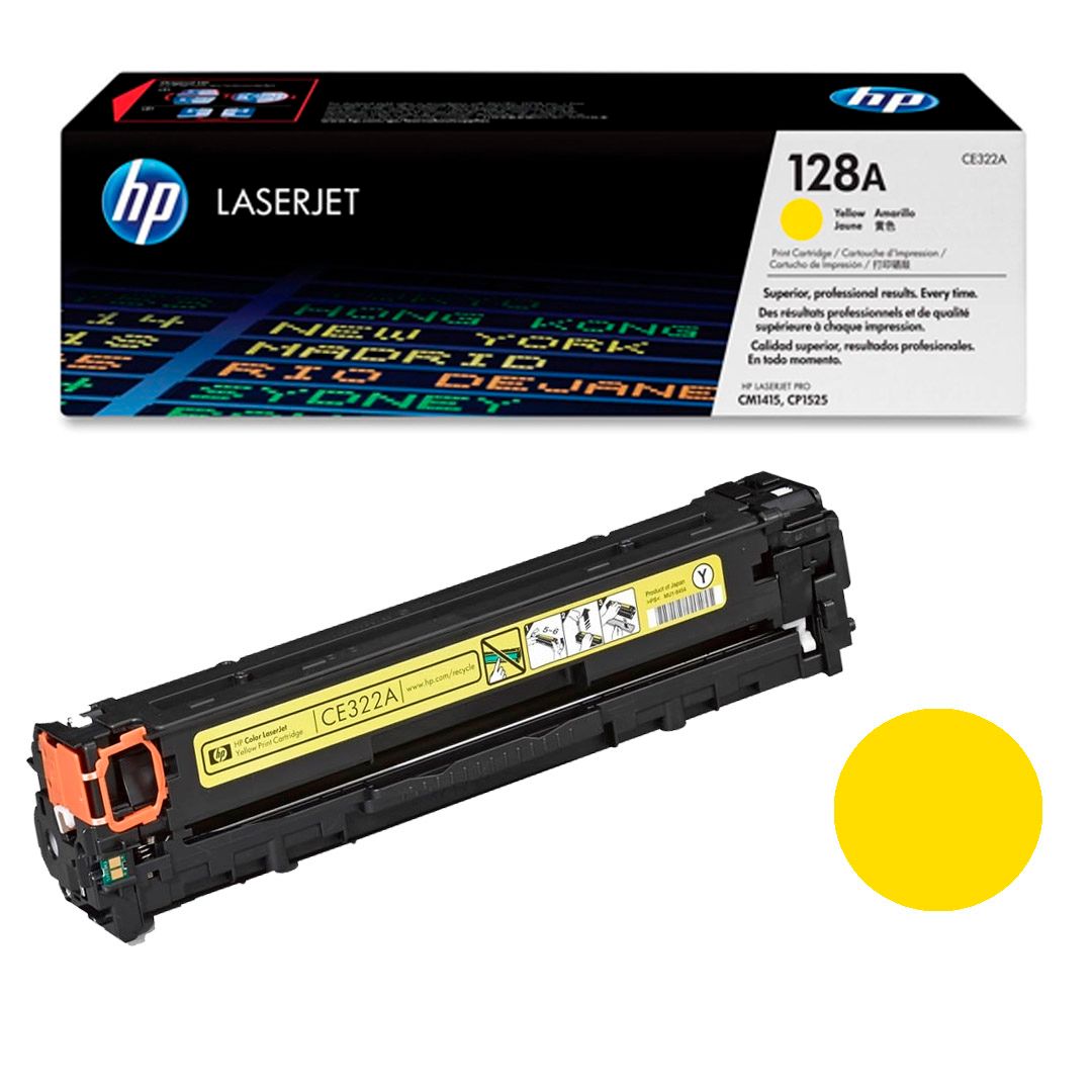 Картридж оригинальный HP CE322A для Color LJ CP1525/CM1415, желтый / null