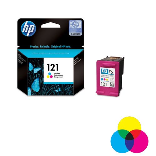 Картридж оригинальный HP CC643HE №121 для DeskJet F4283/D2563, цветной / null