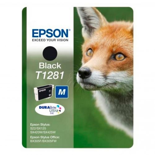 Картридж оригинальный Epson T1281 для Stylus Photo S22/SX125  SX420W/SX425W/BX305F, черный / null