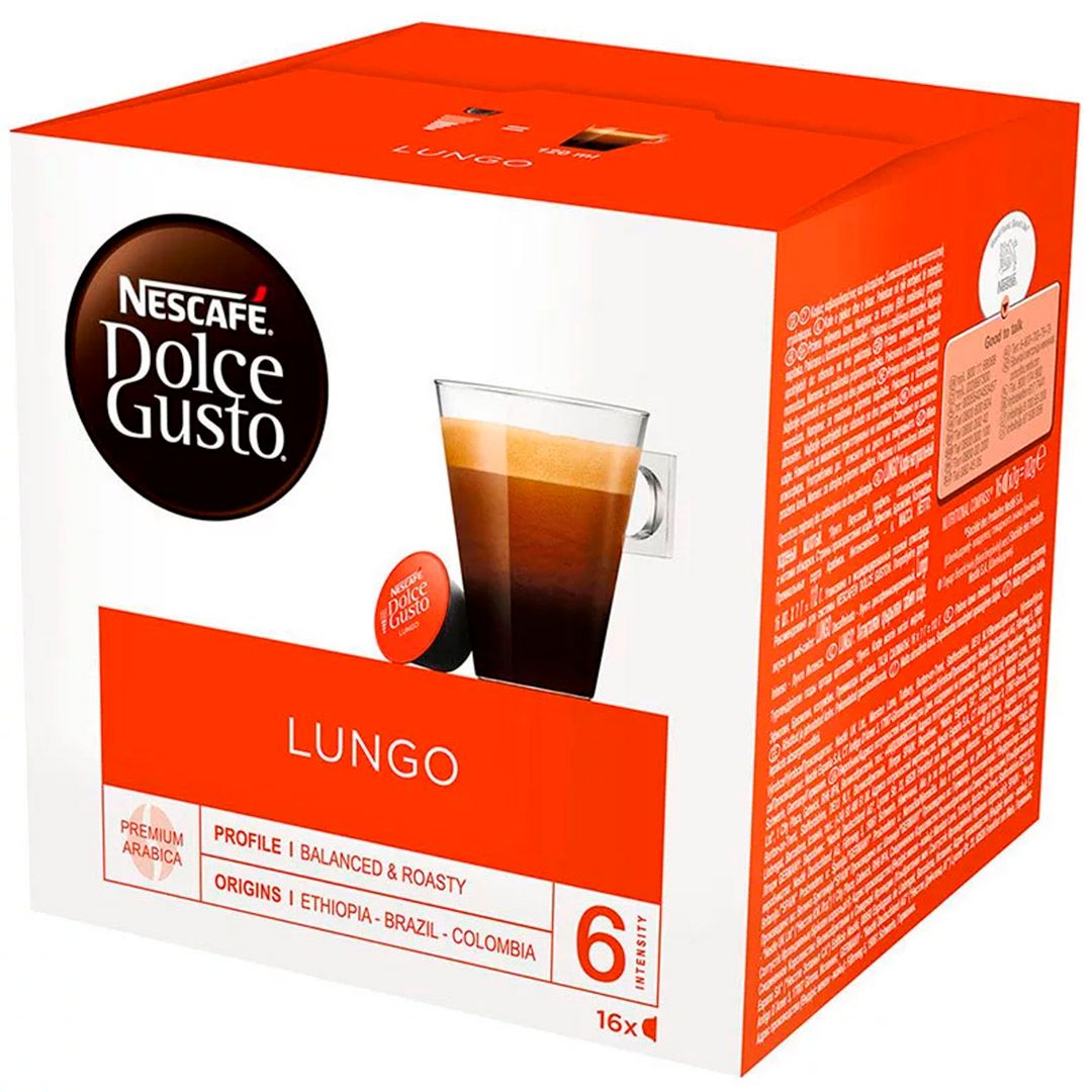 Капсуладағы кофе Nescafe Dolce Gusto, Лунго, 16 капсула / Капсуладағы кофе және шай