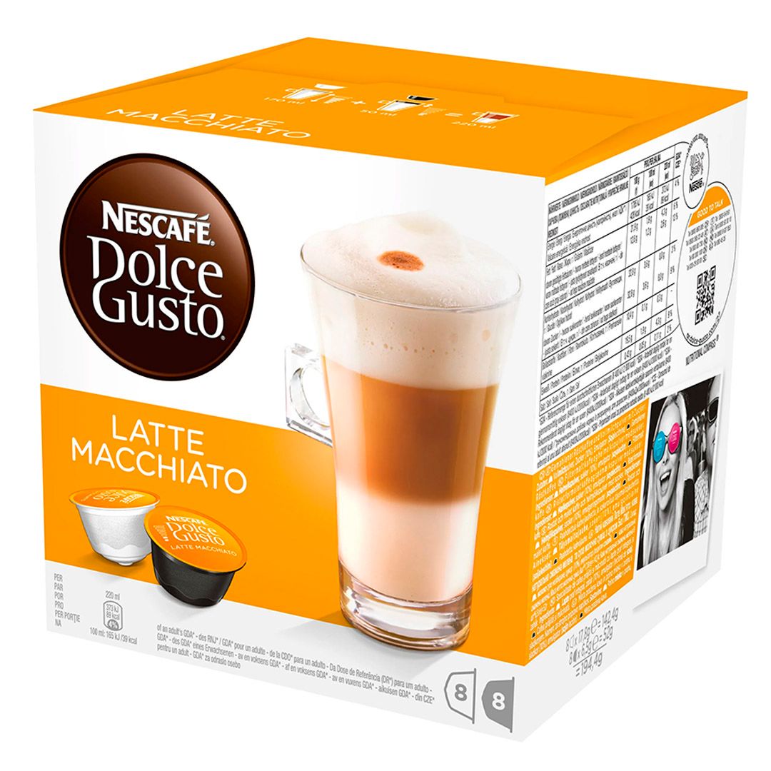 Кофе в капсулах Nescafe Dolce Gusto, Латте Маккиато, 16 капсул / Кофе и чай в капсулах