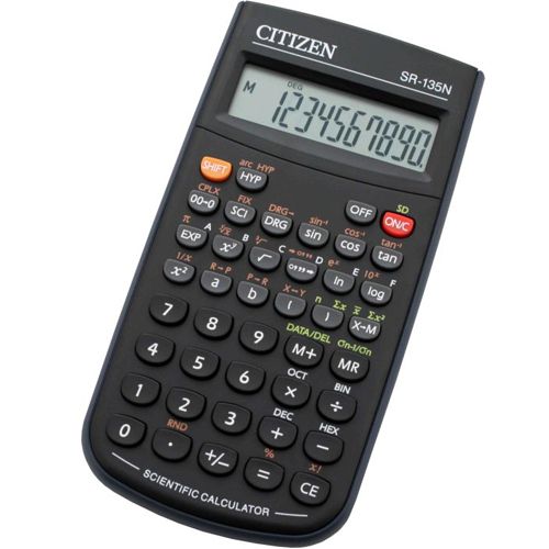 Калькулятор CITIZEN SR-135N инженерный, 8+2 разрядов, 154*84 мм / Калькуляторы карманные №2
