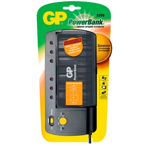 Зарядное устройство GP Standard  GP PB320-BС1 - универсальное зарядное устройство (Universal) / Портативные зарядные устройства