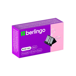 Қағаз қысқыштар Berlingo, 25 мм, 12 дана, қара / Қағаз қысқыштар oe.kz Қағаз қысқыштар Berlingo, 25 мм, 12 дана, қара / Қағаз қысқыштар