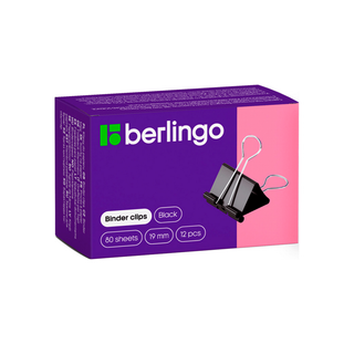 Қағаз қысқыштар Berlingo, 19 мм, 12 дана, қара / Қағаз қысқыштар oe.kz Қағаз қысқыштар Berlingo, 19 мм, 12 дана, қара / Қағаз қысқыштар